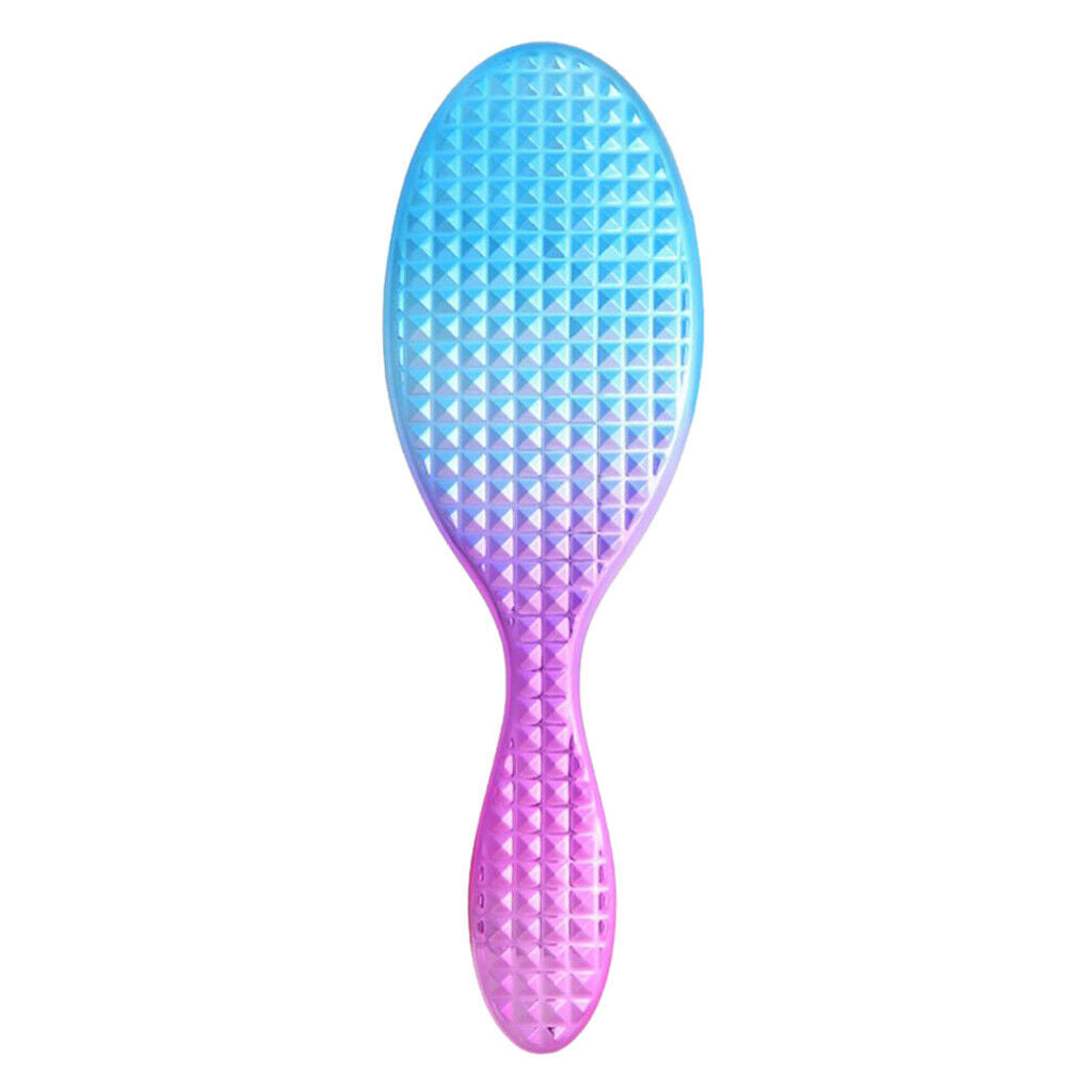 Soft Cushioned Hairbrush Gradient Color for Adding Hair Shine Blue