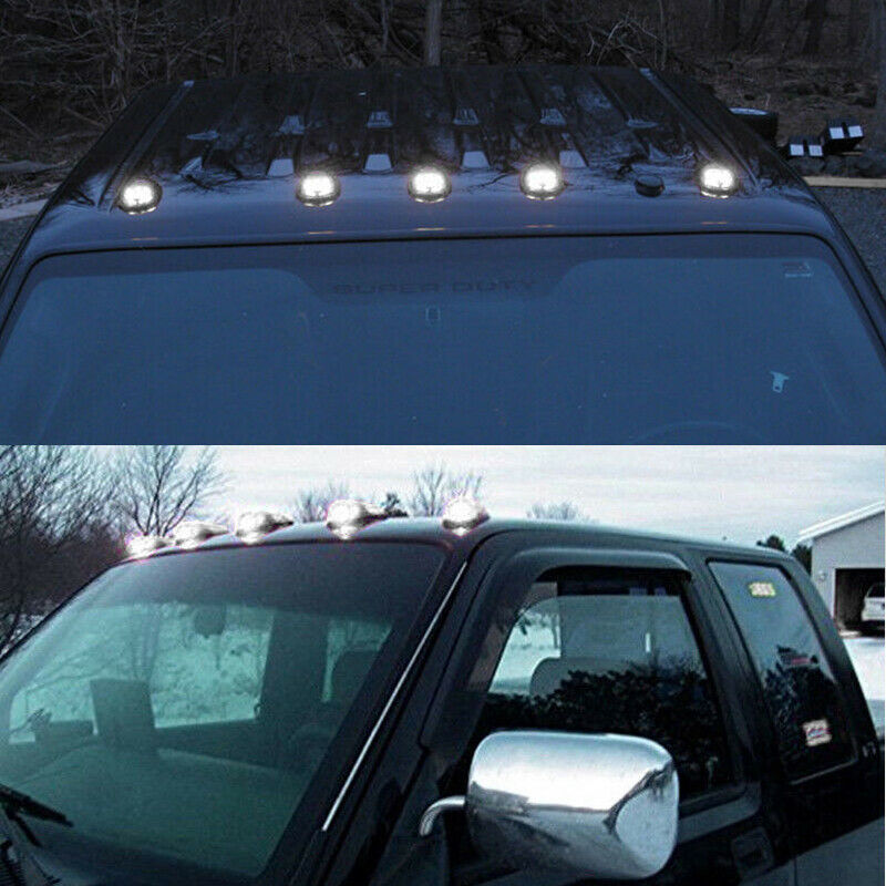 For Ford F-150 F-250 Smoke cab marker light+194 5-5050-SMD White LED+Wiring Pack