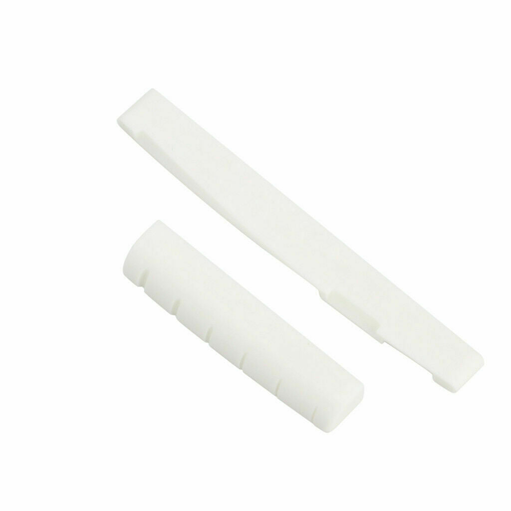 Buffalo Bone Saddle And Slotted Nut For 6 String Acoustic Guitar New