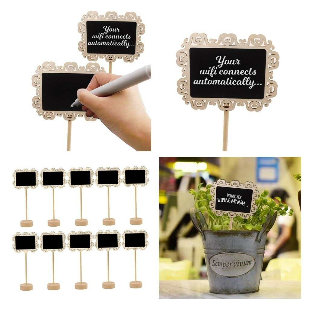 Wood Chalk Board Blackboard Message Memo Notes Sign Board Bar Shop Wedding Table