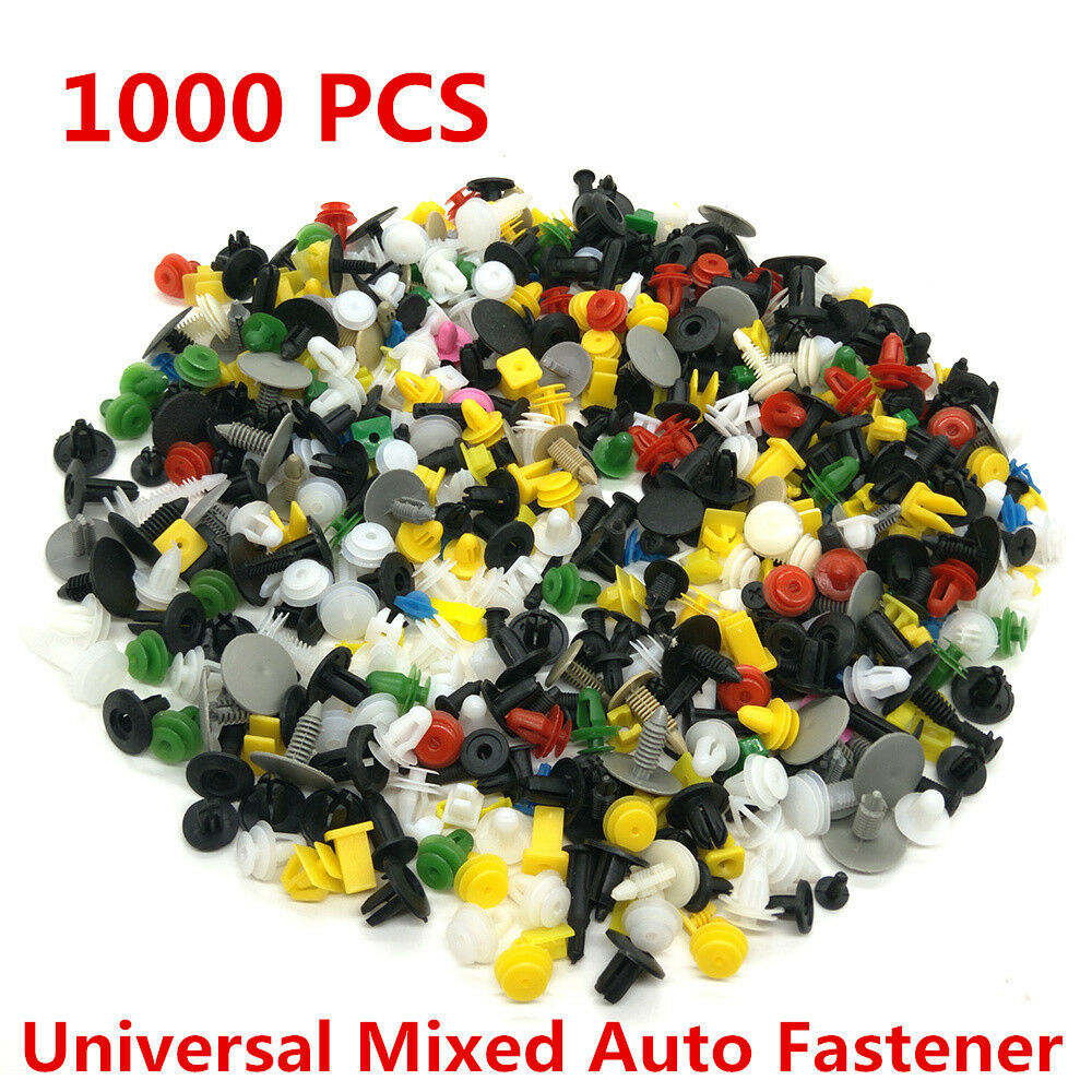 Universal 1000pc Mixed Car Fastener Auto Fender Door Bumper Retainer Rivet Clips