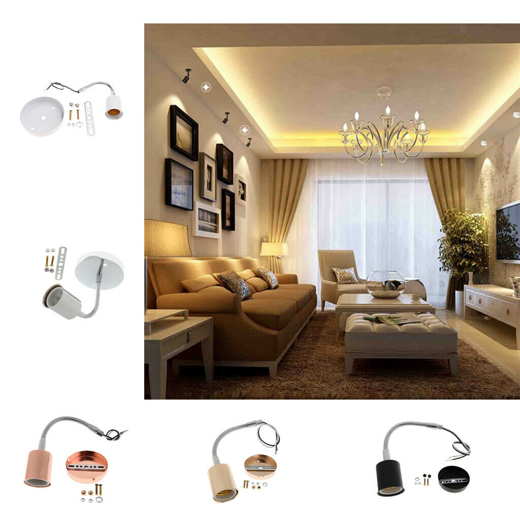 Round Lampshade Ceiling Light Holder Chandelier Pendant Socket E27 ##1