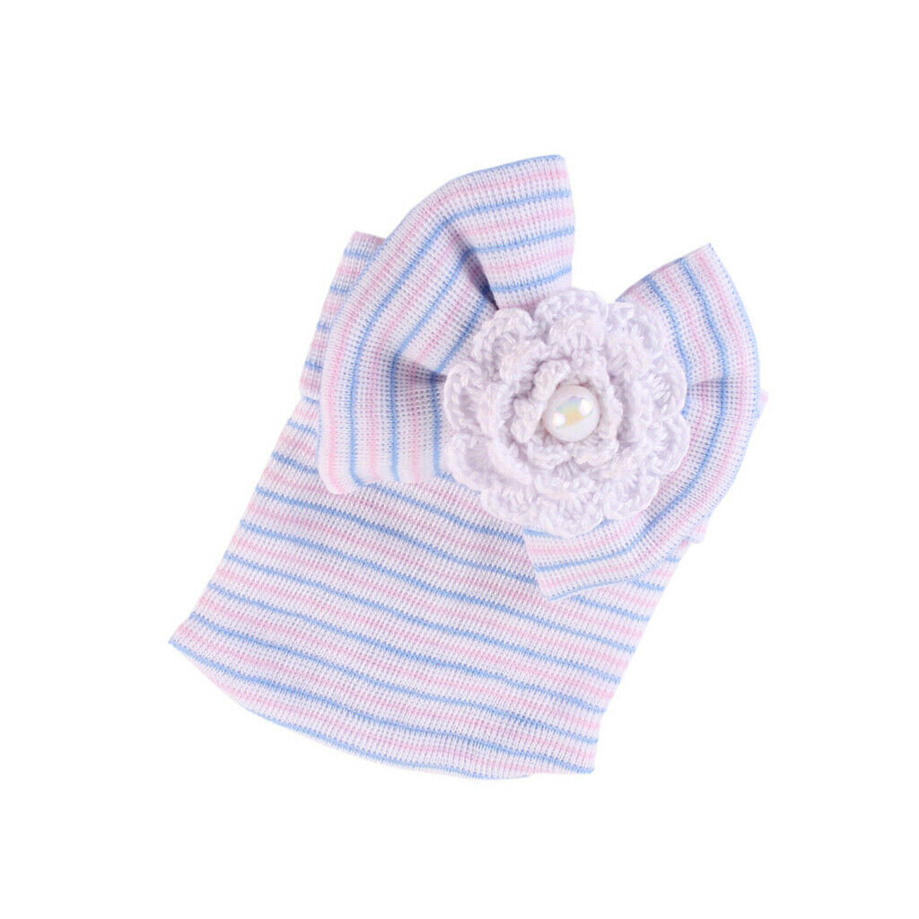 Newborn Baby Bowknot Beanie Hat Soft    0-6 Months Multi-colored