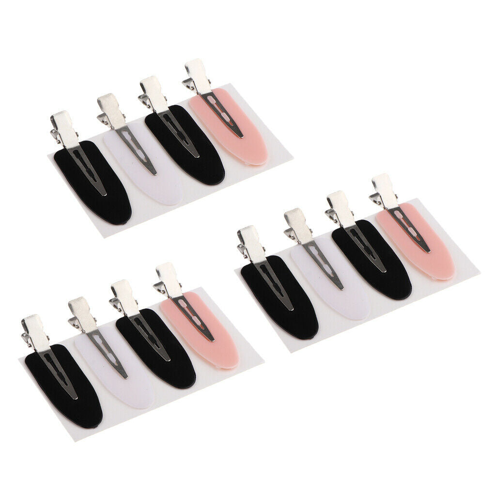 12pcs Women No Bend Hair Clips, Pin Curl Clip, Makeup No  Hair Clips
