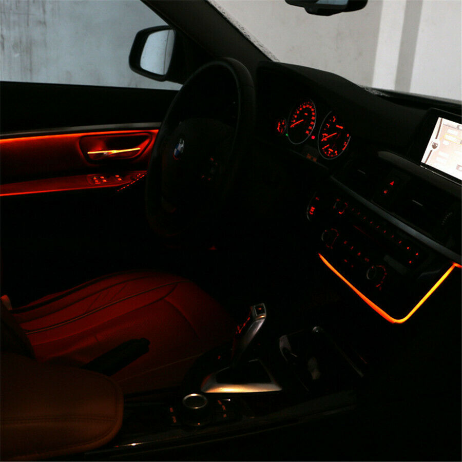 Orange Blue Car Stereo Radio Dash Decor Atmosphere Light For BMW 3 &4 Series F30