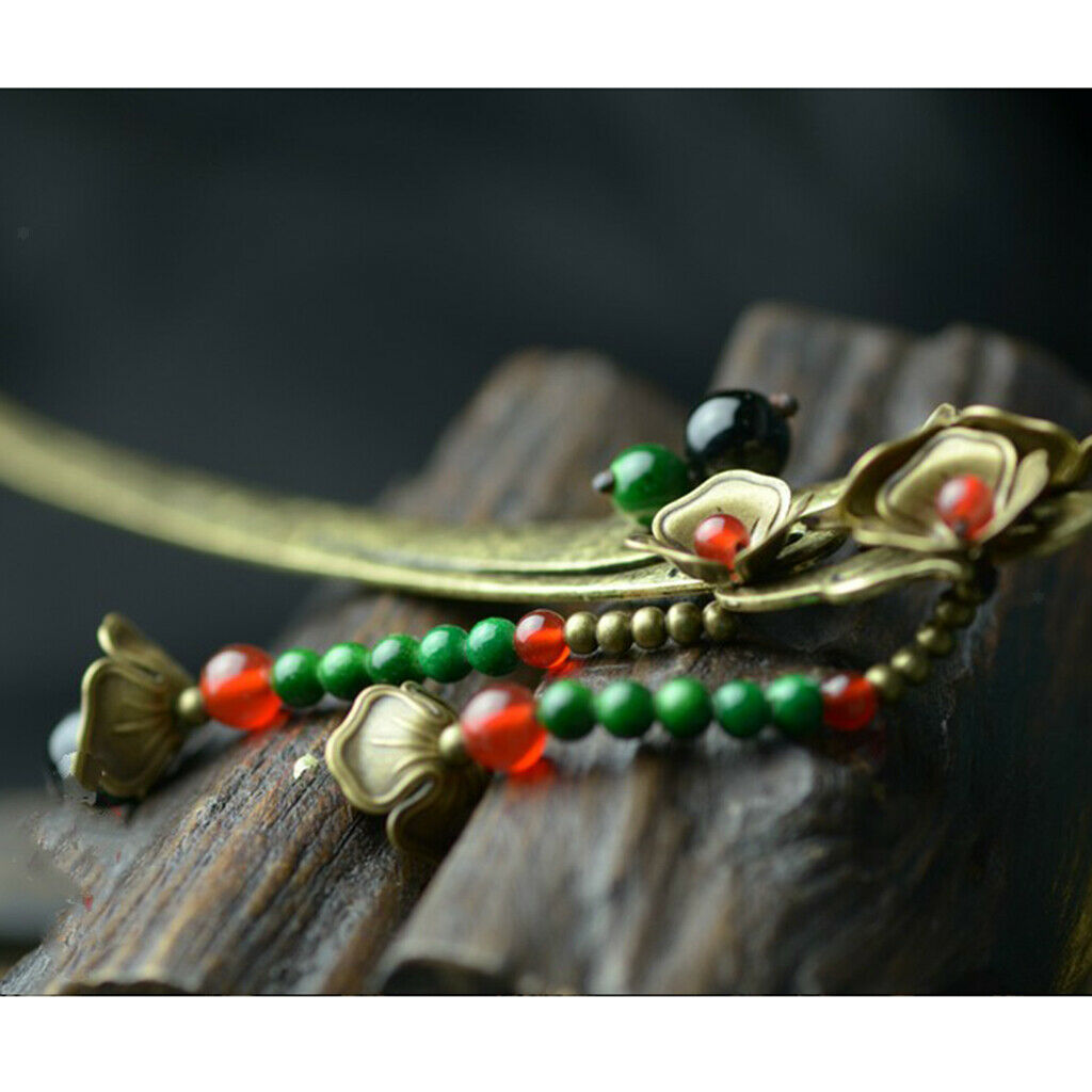 Brass Flower Design Hair Stick Long Hair Jewelry Elegant Wedding Hairpn