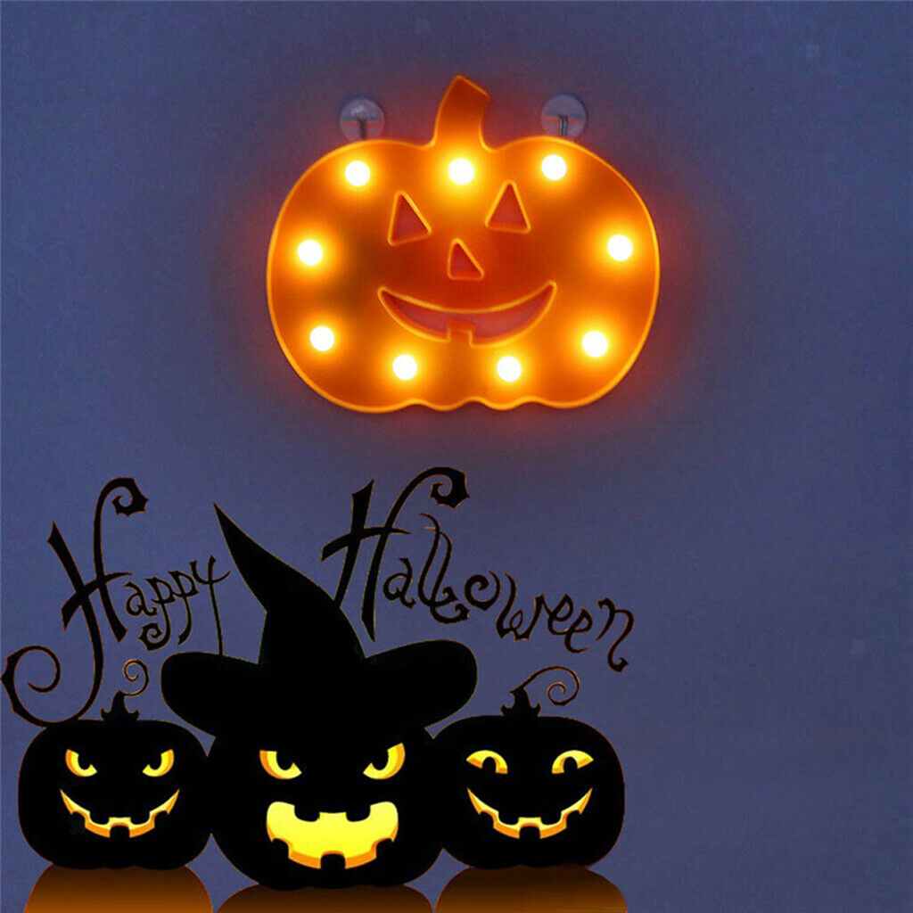 Halloween Pumpkin LED Warm White Light Lamp Festival Home Prop Decoration