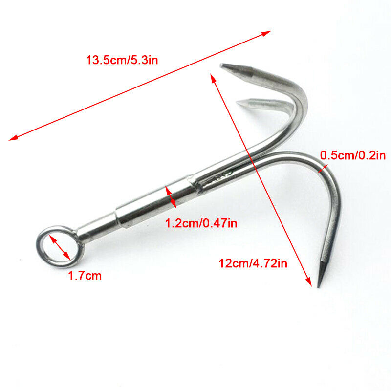 3-Claw Stainless Steel Outdoor Grappling Hook Survival Wall Claw Climbing ToBDA