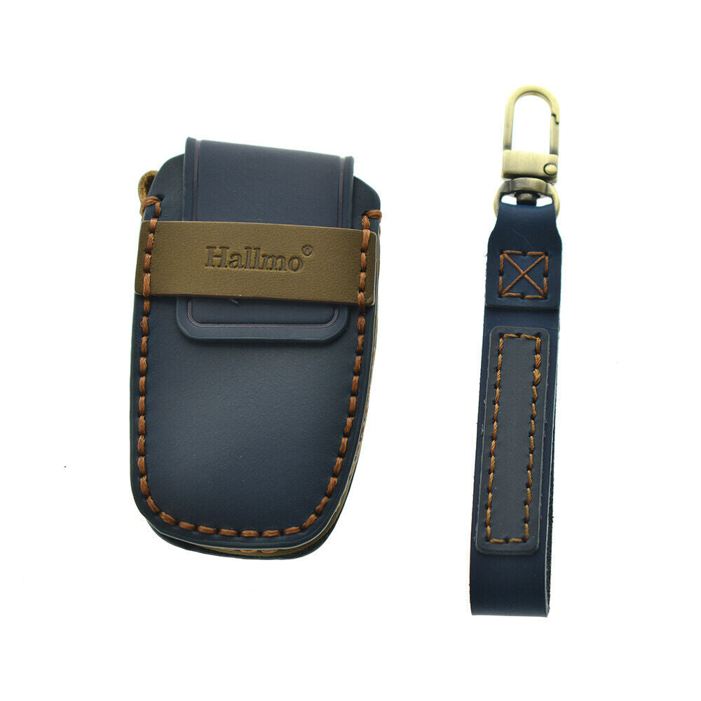 Leather Car Smart Key Shell Fob Case Chain For BMW X1 3 5 Series F10 F20 F30 F40