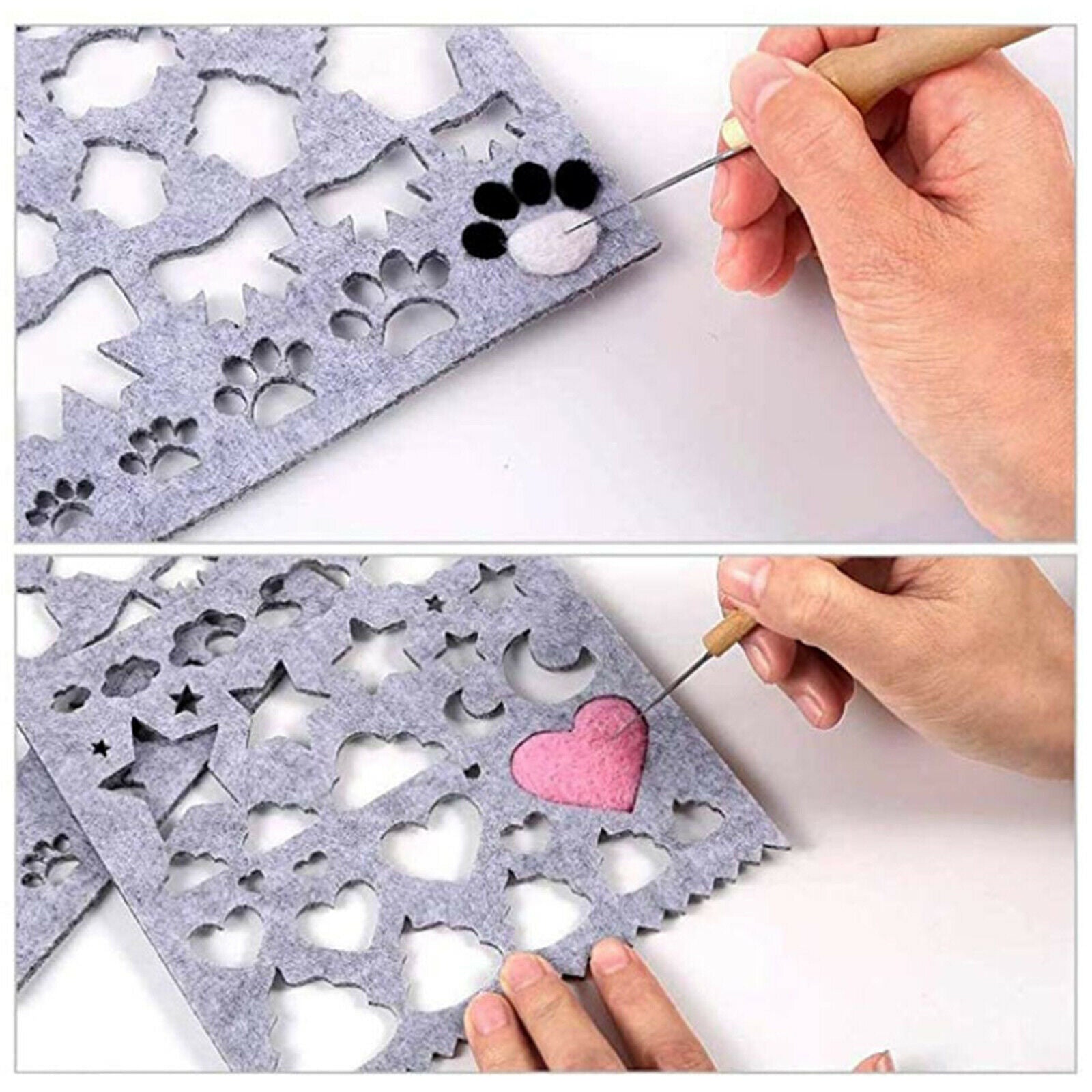 52x Needle Felting Kit with Felting Needles for Beginner Felting Supplies