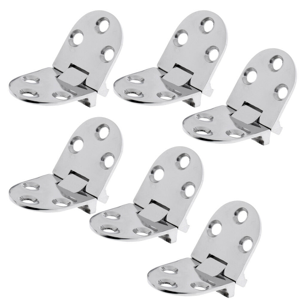 6pcs 316 Stainless Steel Flush Strap Hinge Door Hinge for Marine Boat Yacht