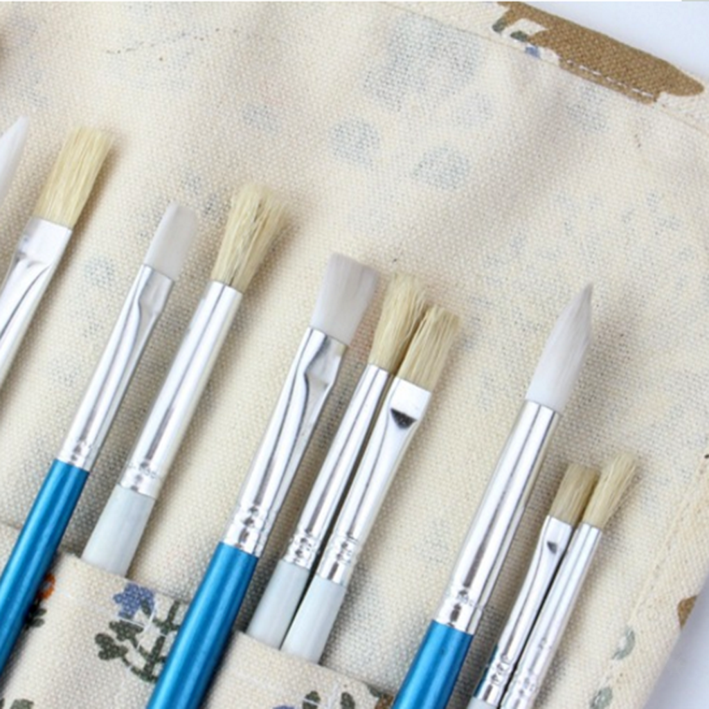 Roll Up Canvas Paint Brush Storage Case Bag Holder Pouch for Painting Tools