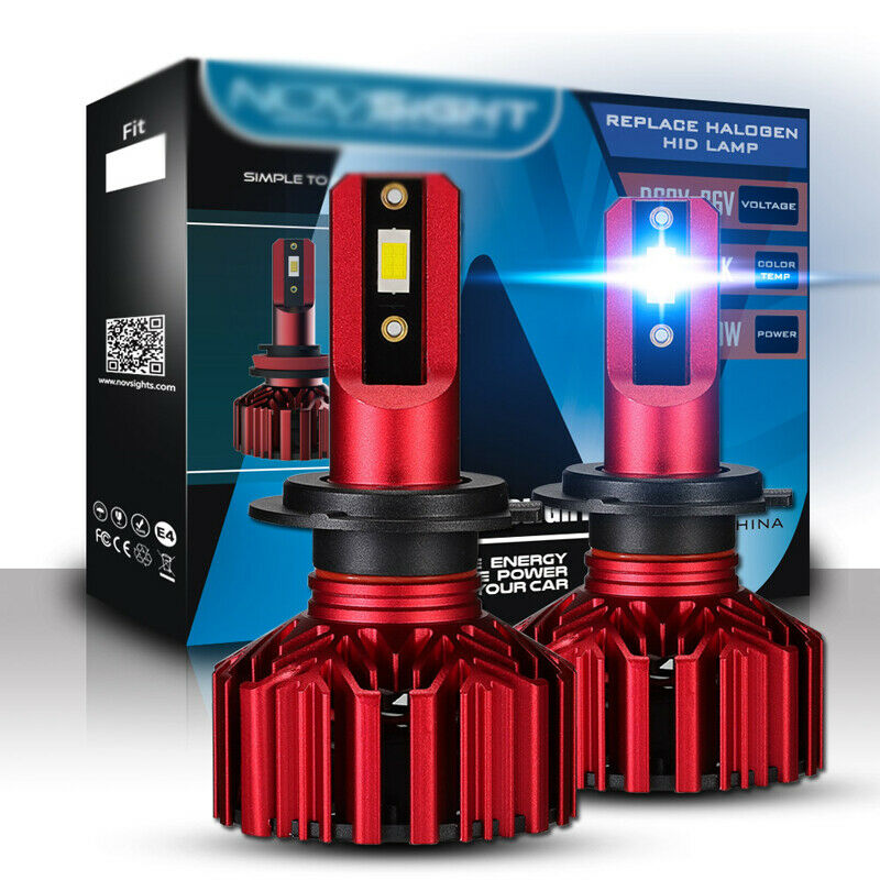 2PCS H7 LED Headlight Super Bright Bulbs Kit 10000LM Lights White 6000K 9V-32V
