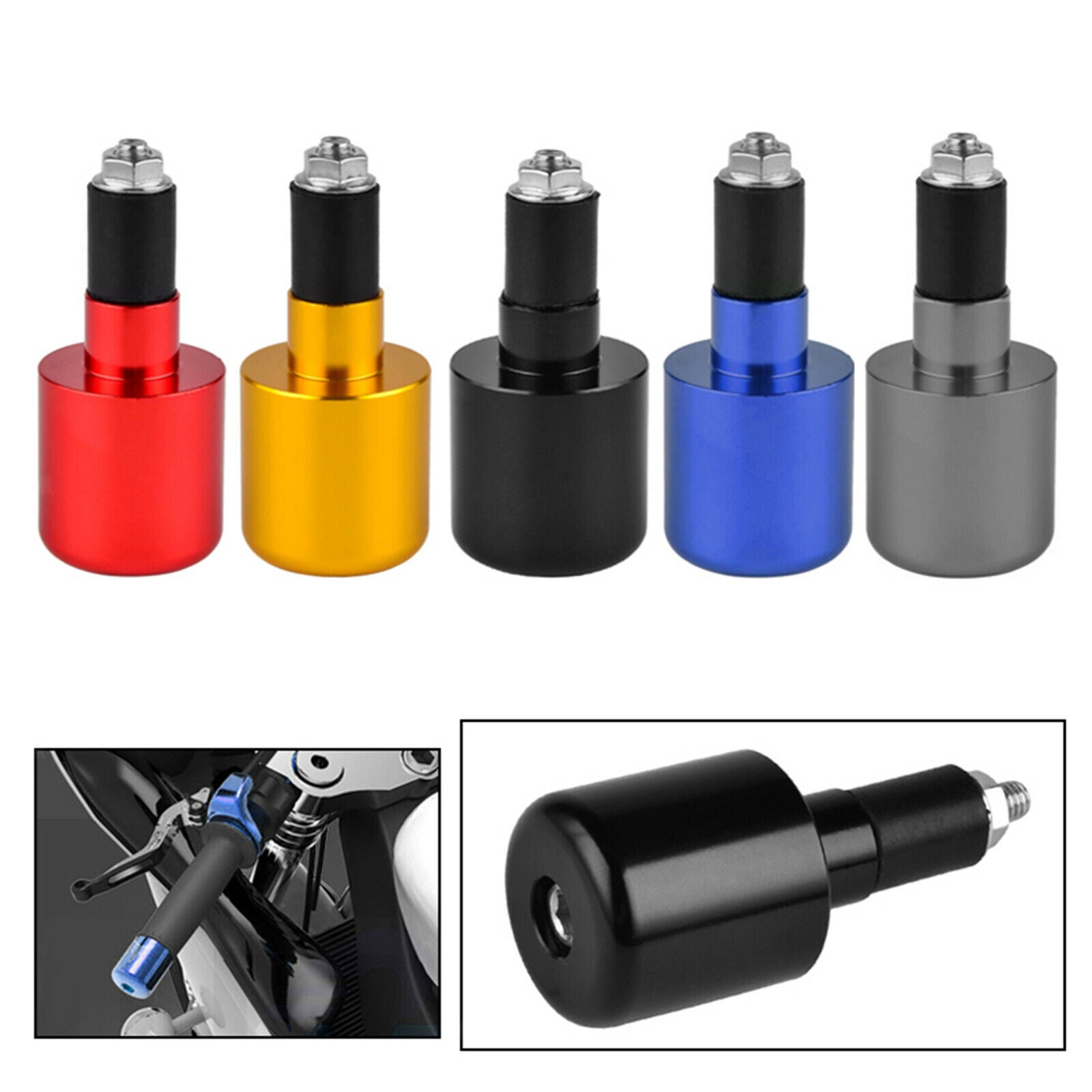 Motorcycle Ends Plugs Caps for Suzuki GSXR600 1000 2001-2014 Black