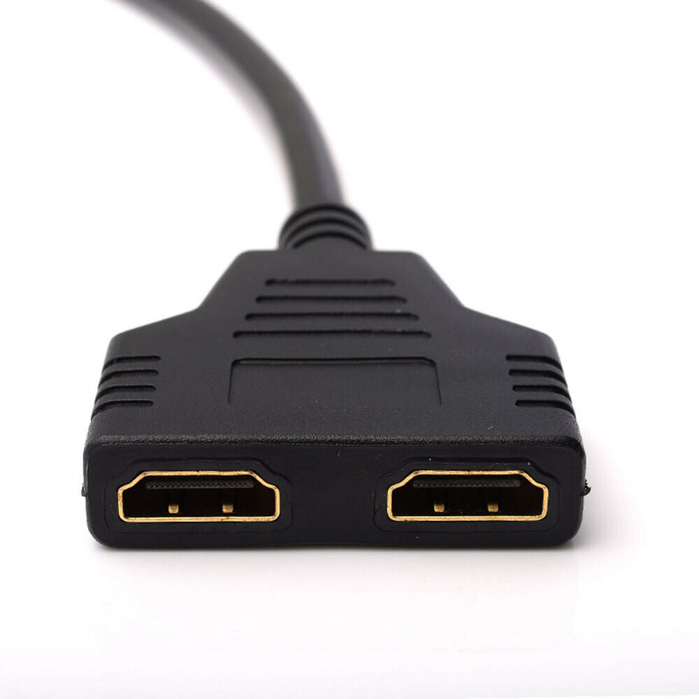 1080P HD One Input to Two Output Adapter Cable HDMI-Compatible Splitter Switch