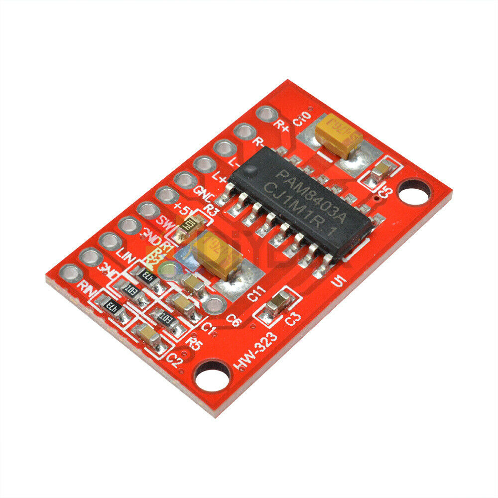 5pcs Dual Channels 3W PAM8403 Class Audio Amplifier USB 5V Power Supply Arduino