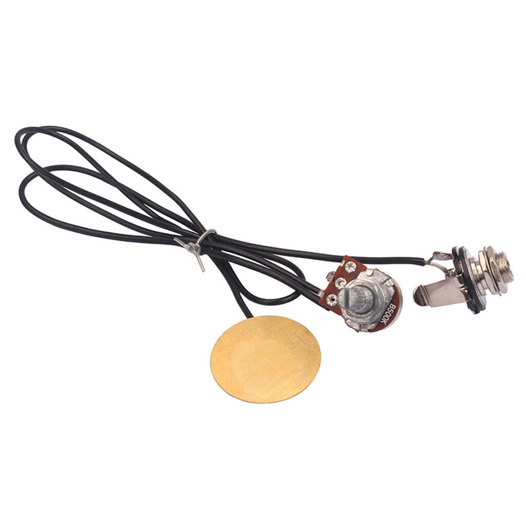 Piezo Pickup with Volume Control Knob 6.35mm Output   for Acoustic Parts