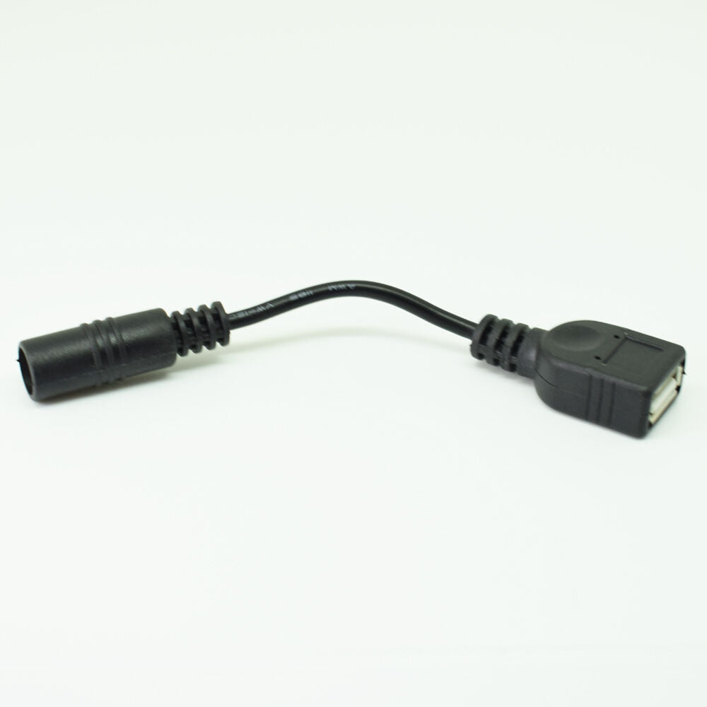 10pcs 12cm DC Power 2.1x5.5mm Female Jack To USB 2.0 Female Jack Adapter Cable