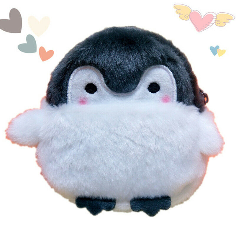 Cute Penguin Plush Mini Wallet Soft Positive Energy Penguin Plush Coin Pu.l8