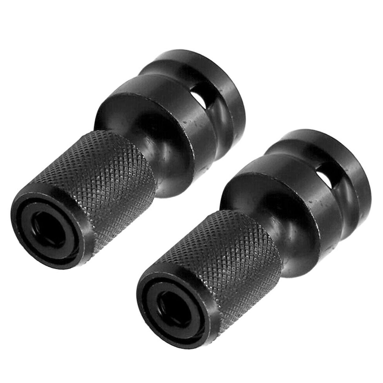 2Pcs 1/2" Drive To 1/4" Socket Adapter Hex Drill Chuck Change For Impact Wrench