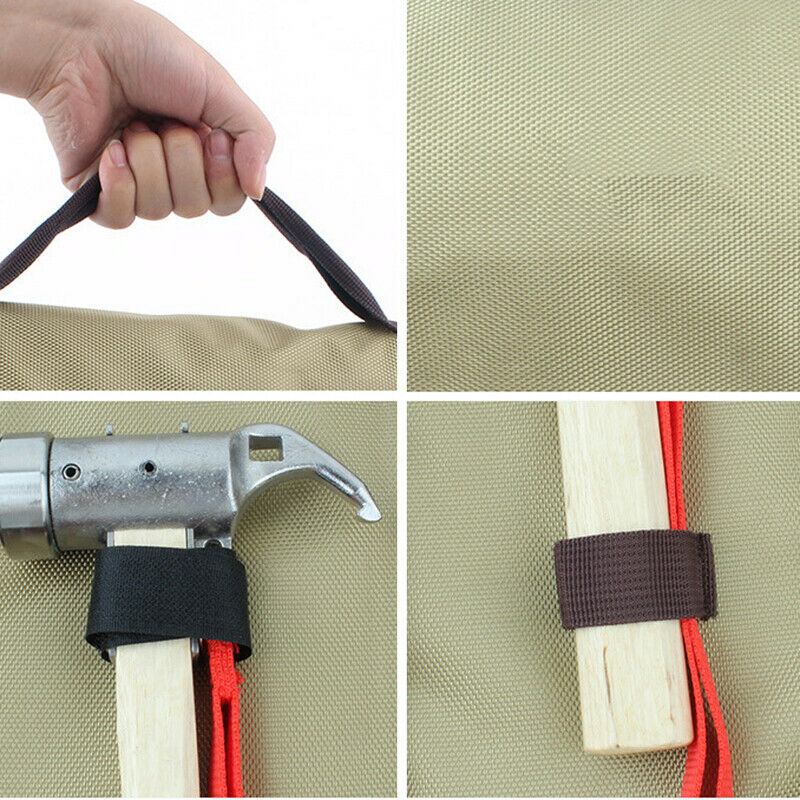 Outdoor Camping Tent Pegs Case Bag Pouch Nail Hammer Stakes Storage Holder HN US