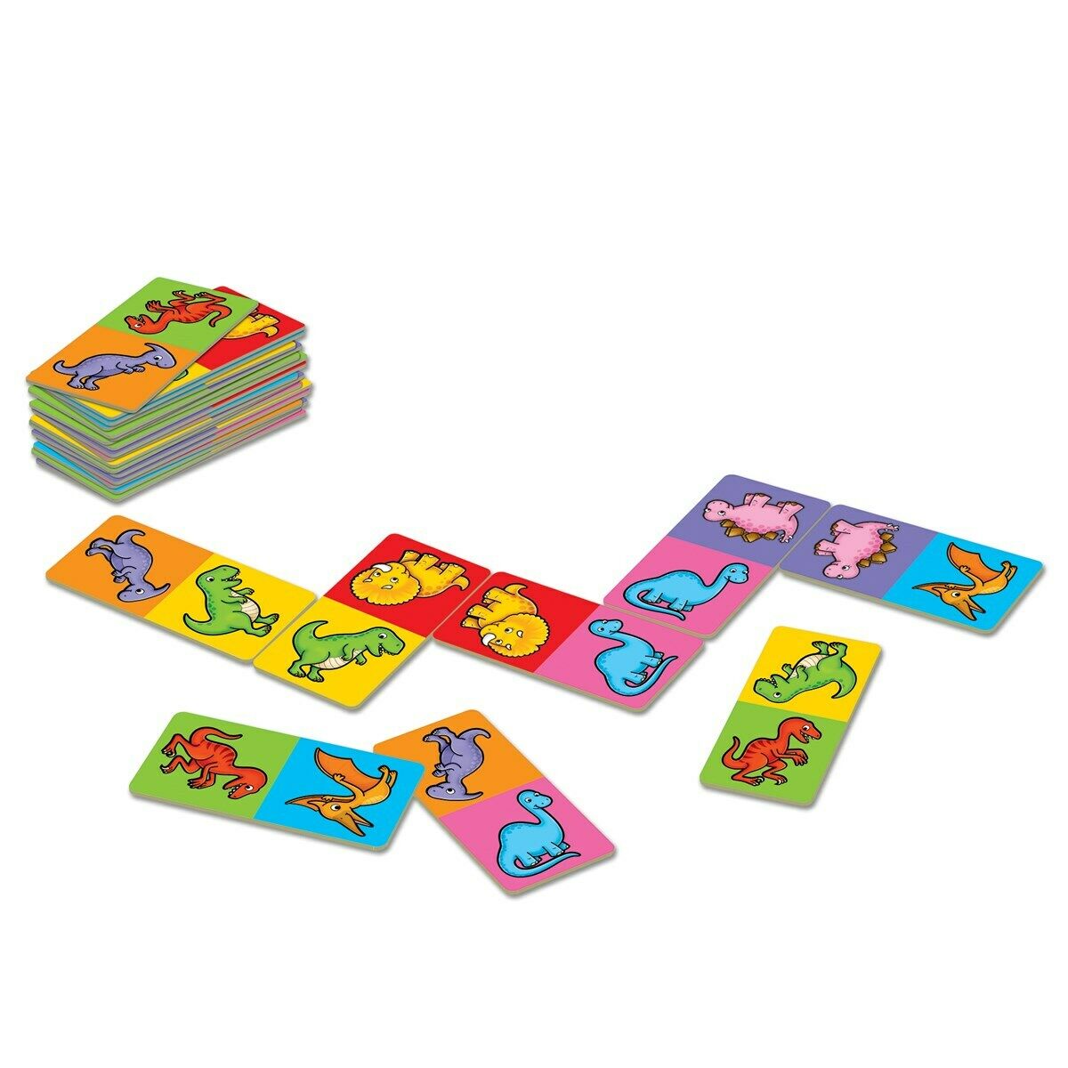 Orchard Toys 353 Dinosaur Dominoes Travel Mini Game 28 Cards Toddler Children 3+