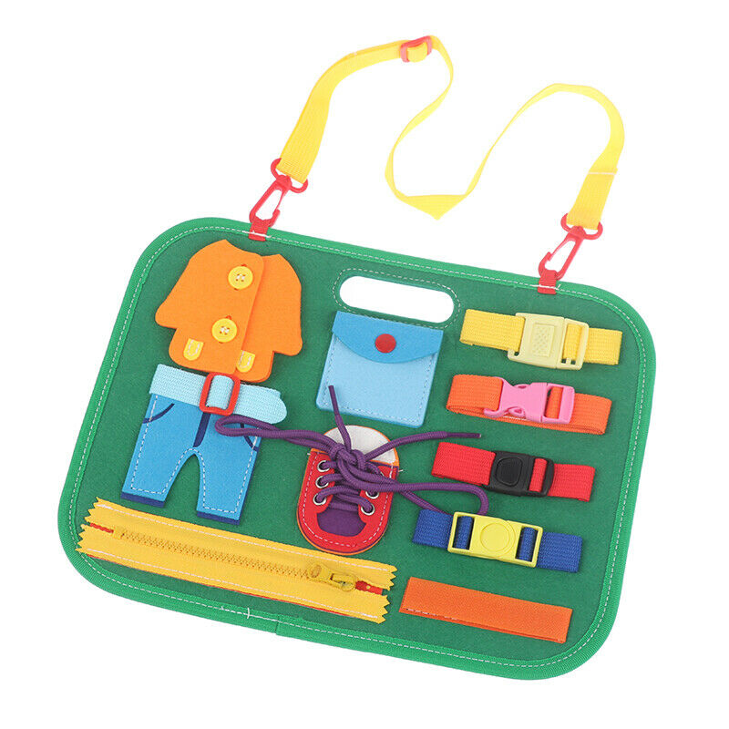 Kids Montessori Toys Baby Busy Board Buckle Training Essential Educational Bo DF