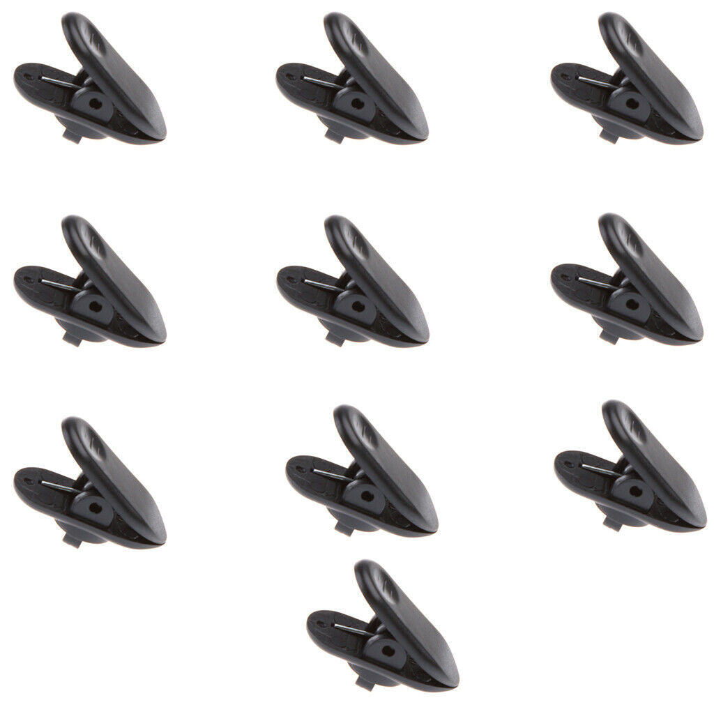 10x Earphone Lavalier Mic Tidy Cable Lapel Nip Clip holder Organizer Black