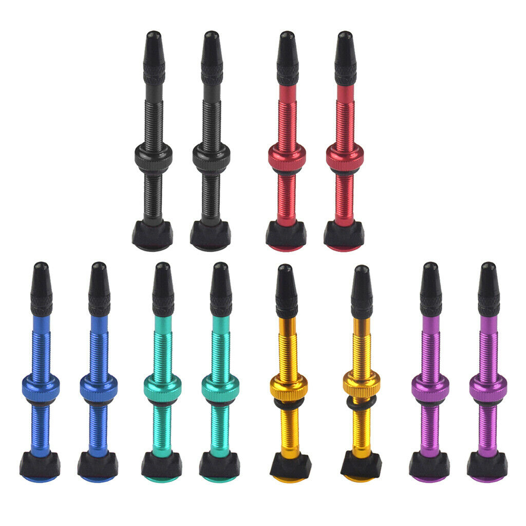 6 Pieces Alloy 60mm MTB Mountain Bicycle Bike Tubeless Presta Valve Stem