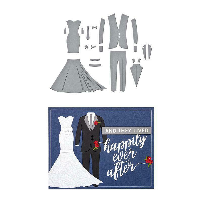 Diycraft Metal Paper Cutting Dies Cut Die Mold Bride And Groom Wedding Dress