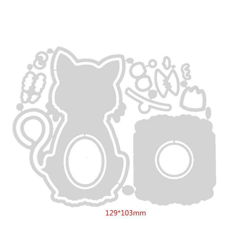 Easter Cat Box Metal Cutting Dies Stencil Scrapbooking DIY Album Stamp Paper