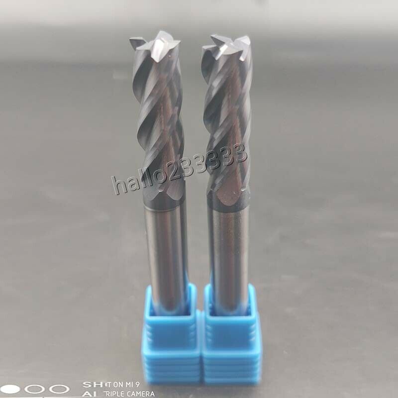 2PCS 8mm *75mm 45 Degree Cutter Router Bit Tool 4 Flutes HRC45-50 Carbide