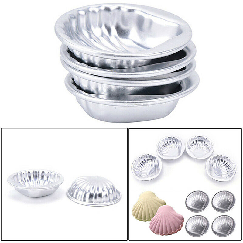 5X Crafting Aluminum Alloy Handmade Bath Bomb Mold Cake Fizzy Sea Shell S.l8