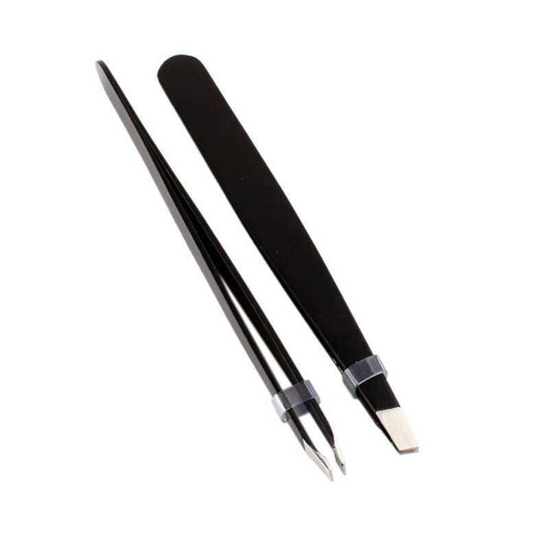 Professional Eyebrow Tweezer Slanted Hair Beauty Woman Beauty Makeup Blac.l8