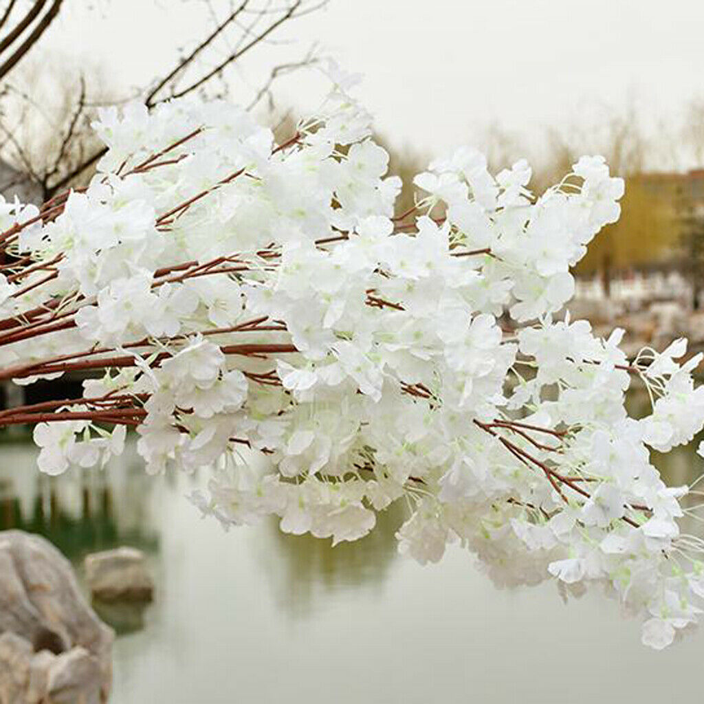 88cm Plastic Peach Flowers Silk Artificial Floral Wedding Party Decoration -
