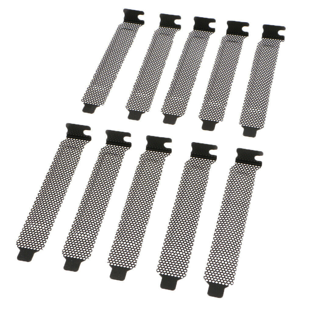 10x Hard Steel Dust Filter Blanking Plate PCI Slot Cover Heating Dissipation