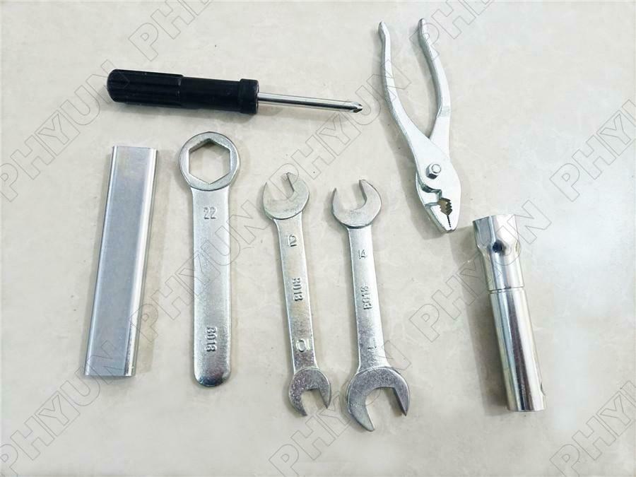 7Pc Motorcycle Repair Spark Plug Spanner Wrench Socket Tool Kit For Suzuki GN250
