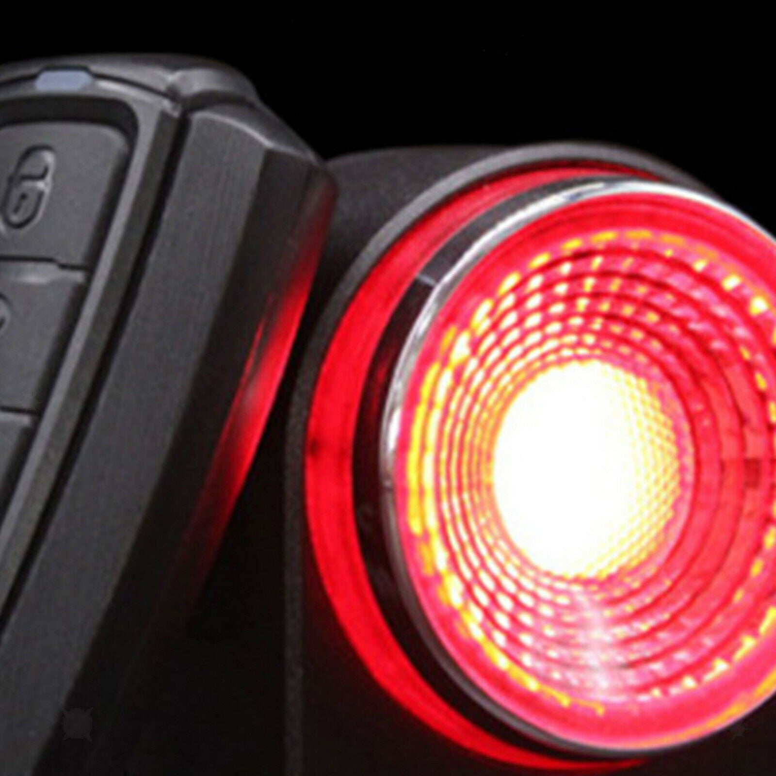 Bike Smart Alarm Taillight Bicycle USB Rear Light Cycling Security Horn