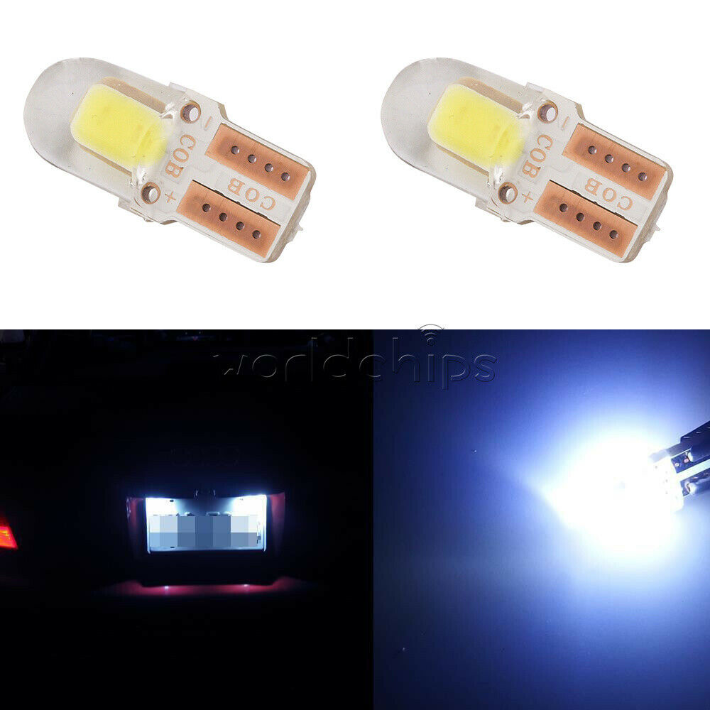 10x T10 COB Led Canbus W5W Led Dashboard Light Silicone Short Car LED Light 12V