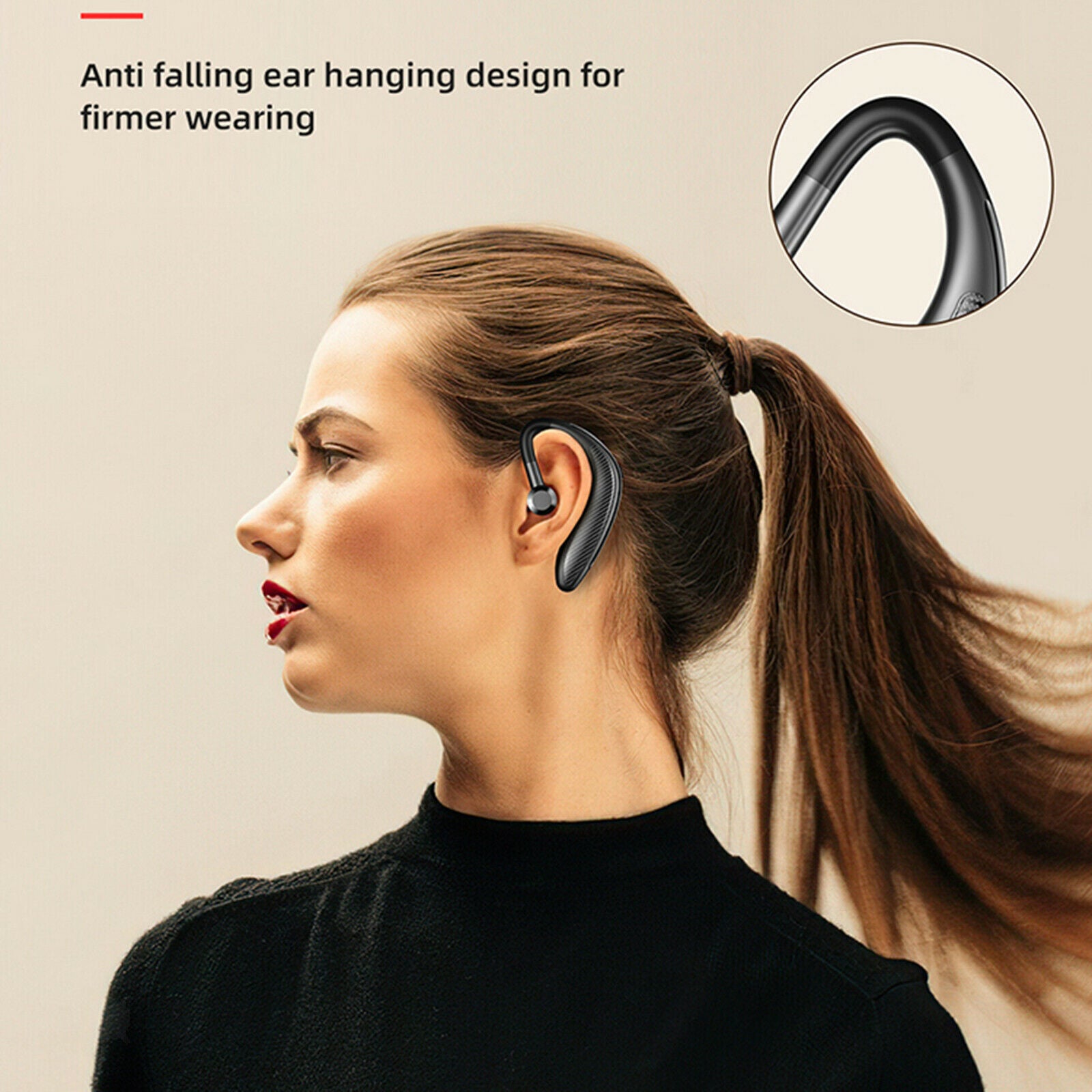 Wireless Bluetooth Headset Earpiece Waterproof for Cycling Gym Sport Indoor