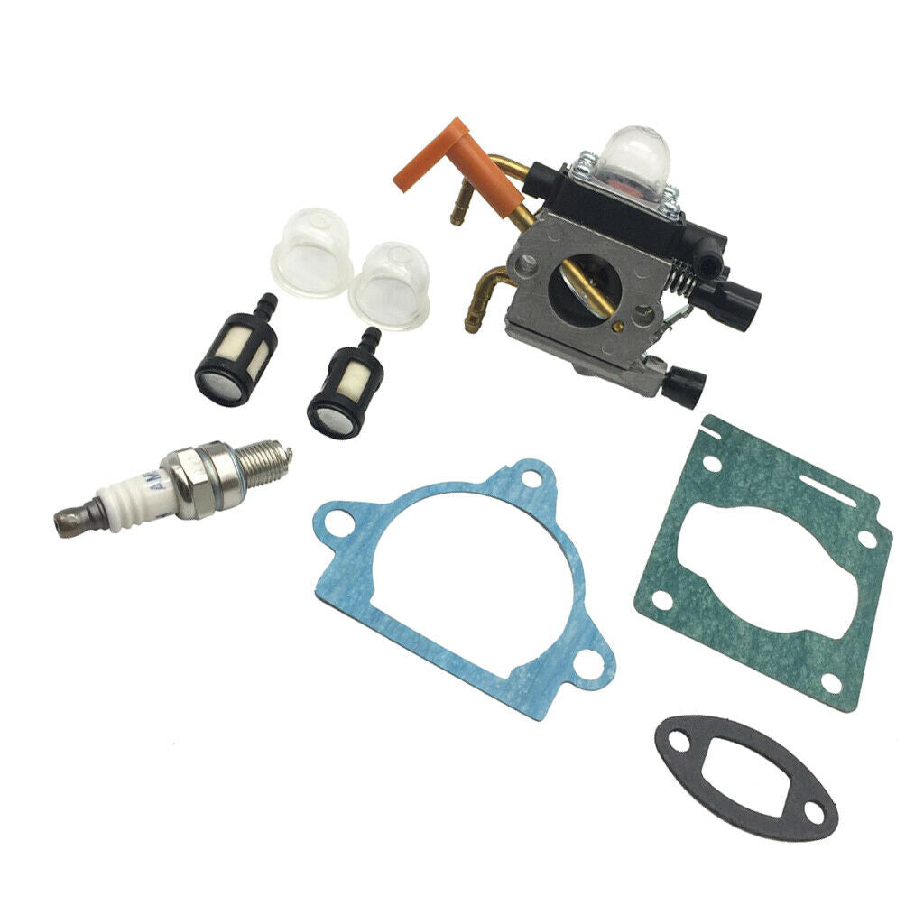 Replacement Carburetor Kit with Gaskets Spark Plug Primer Bulb Mini Filter