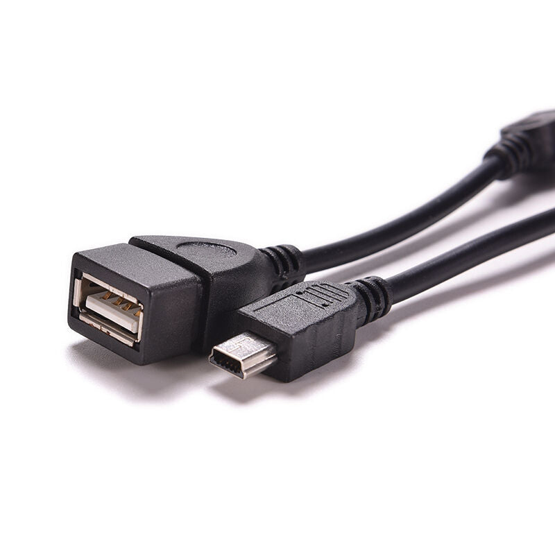 Mini 5pin Male to USB 2.0 Type A Female OTG Host Adapter Short Cable 10cm AU22DD