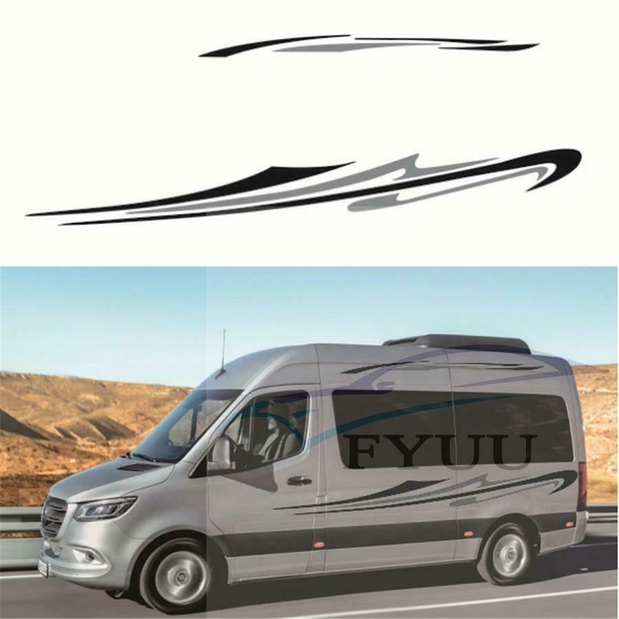 For Mercedes Sprinter Car Long Side Stripes Stickers Sports Styling Decoration