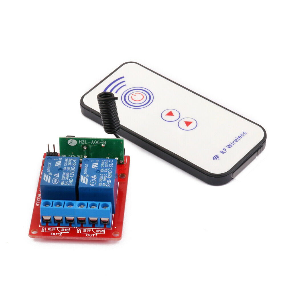 12V 2CH Channel Wireless RF Remote Control Switch Relay Module 433MHz