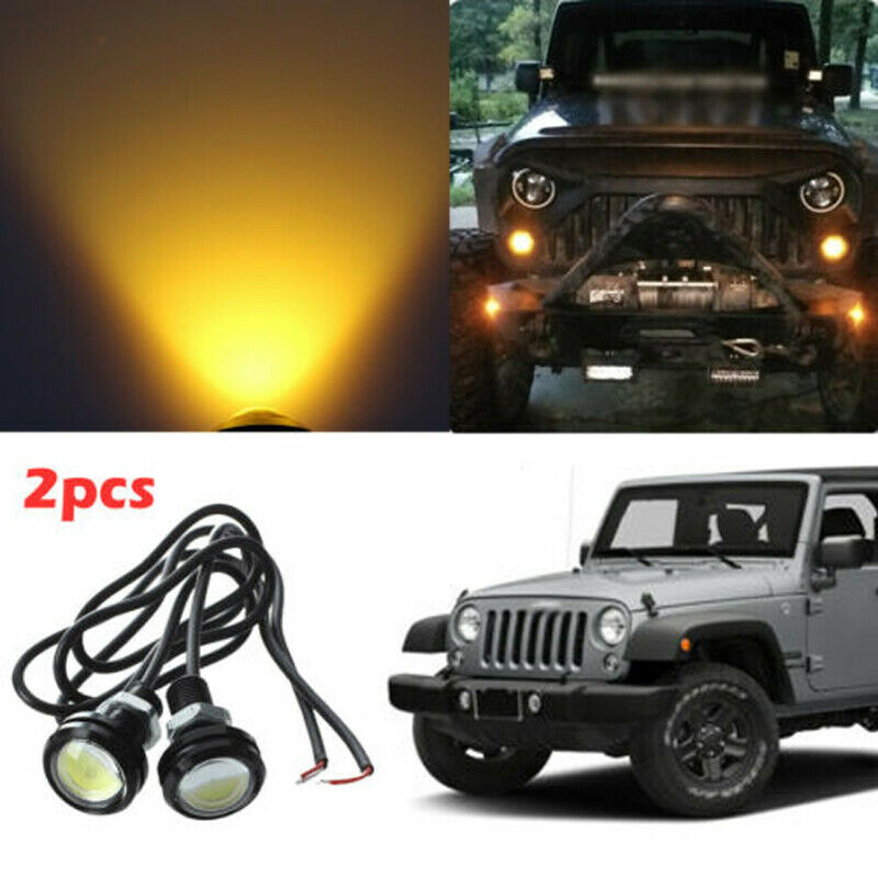 Amber LED Turn Signal indicators For Jeep Wrangler Flat Fenders marker lights