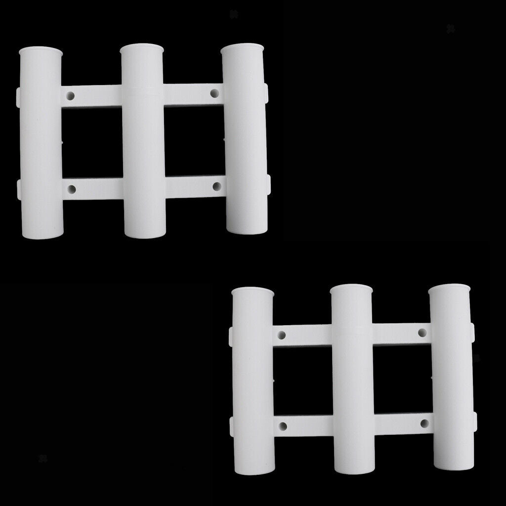 2pcs Plastic 3 Rod Rack Vertical Holder Boat/Fishing/Marine Fishing Tackle