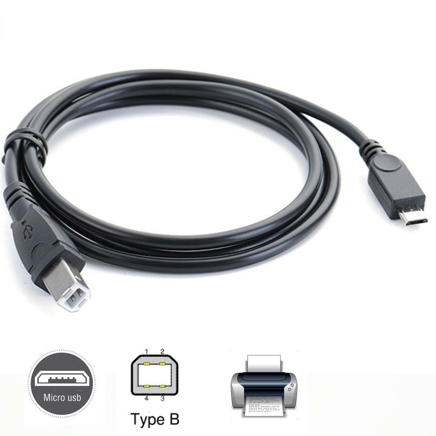 micro usb Male to USB 2.0 B Male Data OTG Cable Phone Electronic piano drum tt