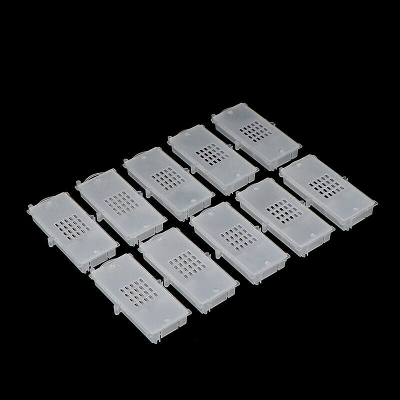 10 Pcs Transparent Queen Cages Insect Queen House Beehive Beekeeping Toolsj SJ
