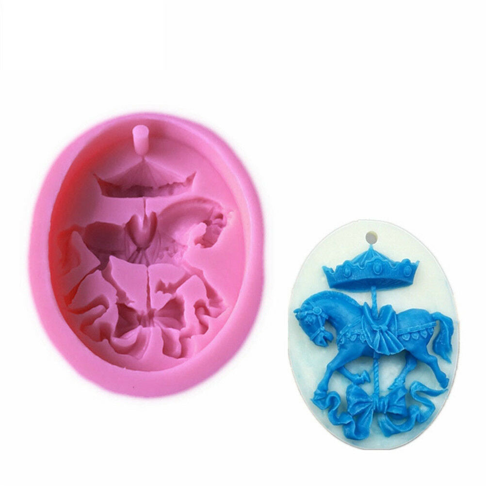 Creative Horse Shape Soap Fondant Cake Molds Chocolate Candy Biscuits Mou.l8