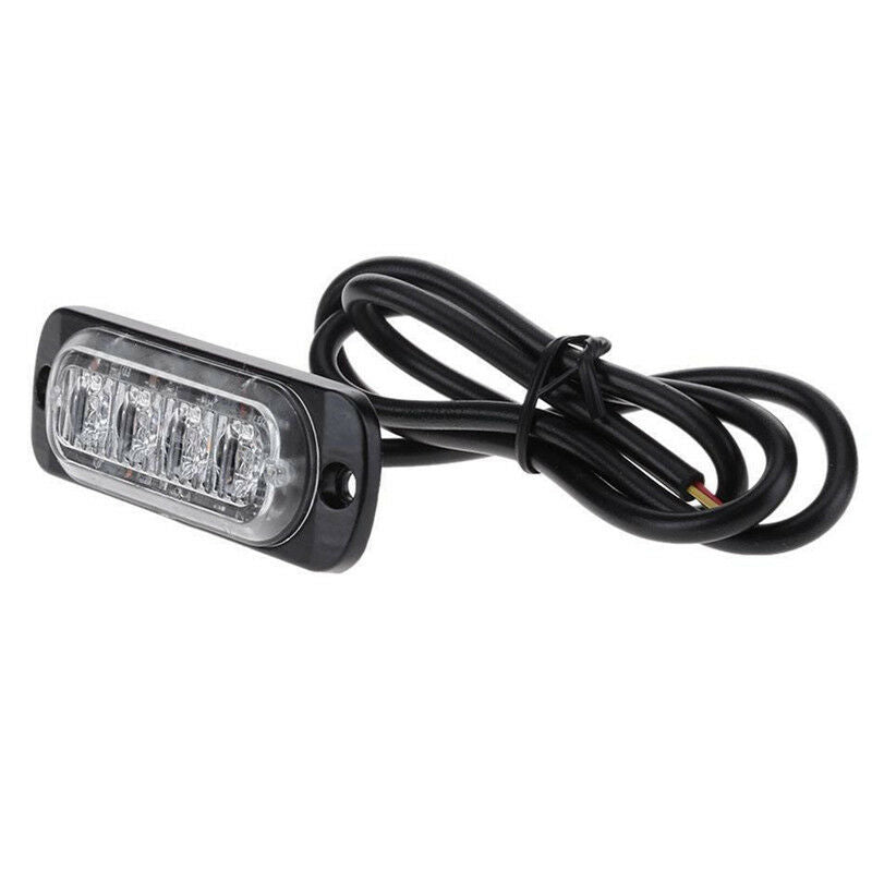 4LED 4W Bar Car Truck Strobe Flash Emergency Warning Light Lamp 12V- 24V Blu Tt